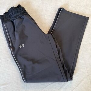 Under Armour Mens XS Black Athletic Joggers Training Track Pants Zip Ankle